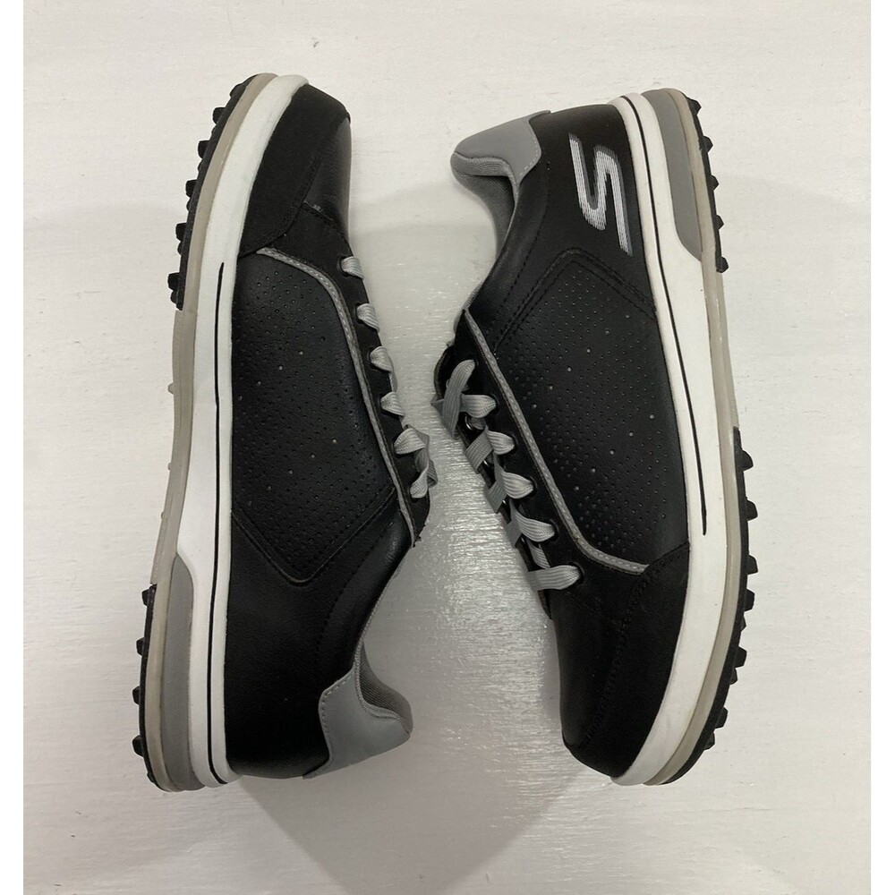 Skechers Go Golf Drive 2 LX Men’s 8 Black Spikeless Leather Golf Shoes 53546 - Picture 4 of 9